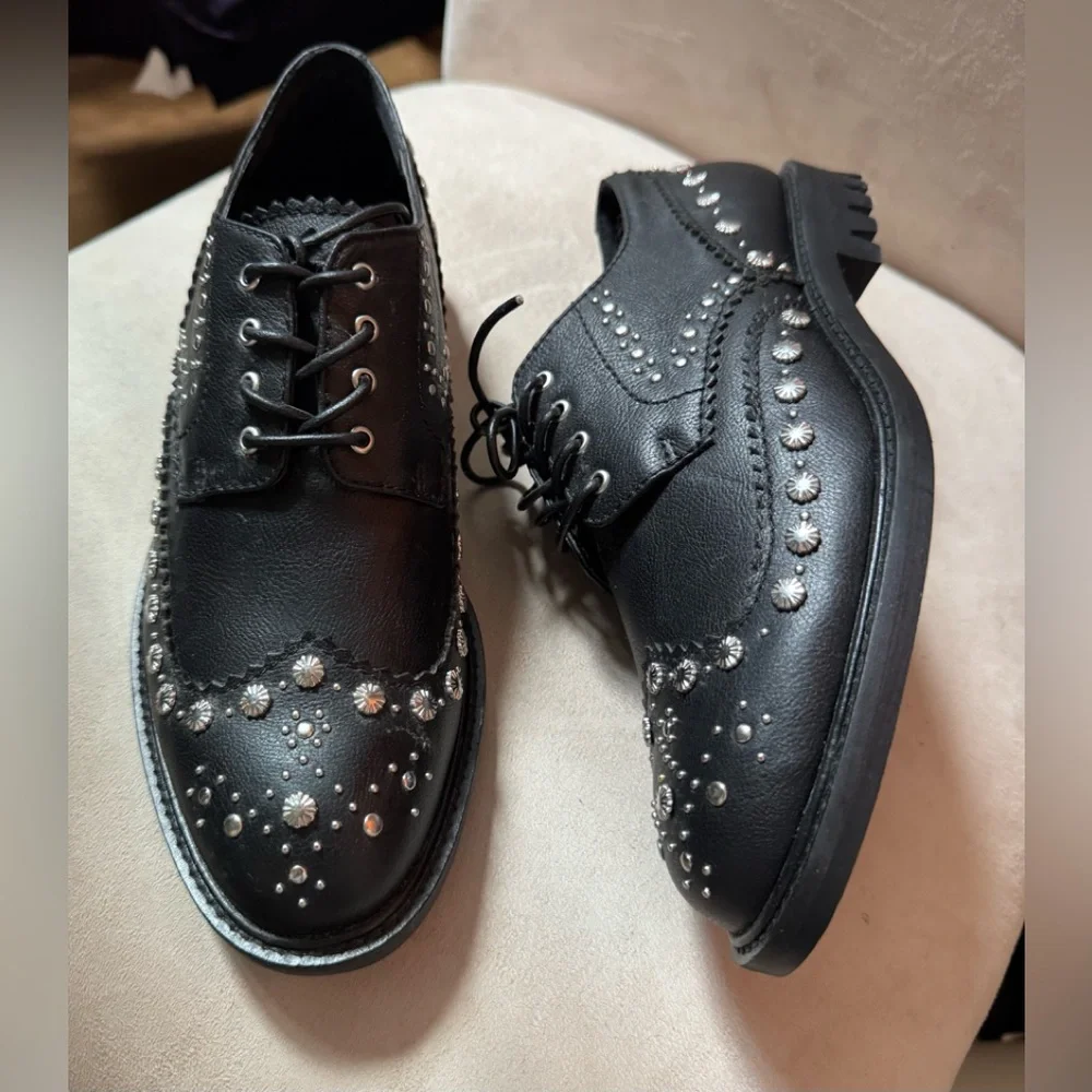 Kelsi Dagger Studded Oxfords - Picture 1 of 4